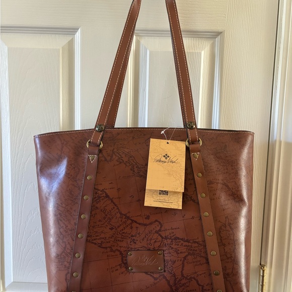 Classic Patricia Nash signature map Treviso 2 handled  purse with tags - Picture 4 of 7